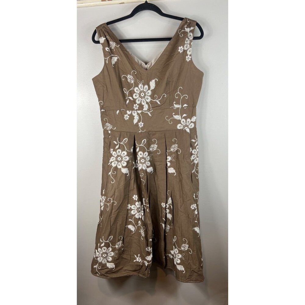 Coldwater Creek Brown Floral Dress